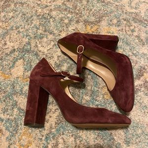Vince Camuto Deep Purple Velvet Heels Size 8